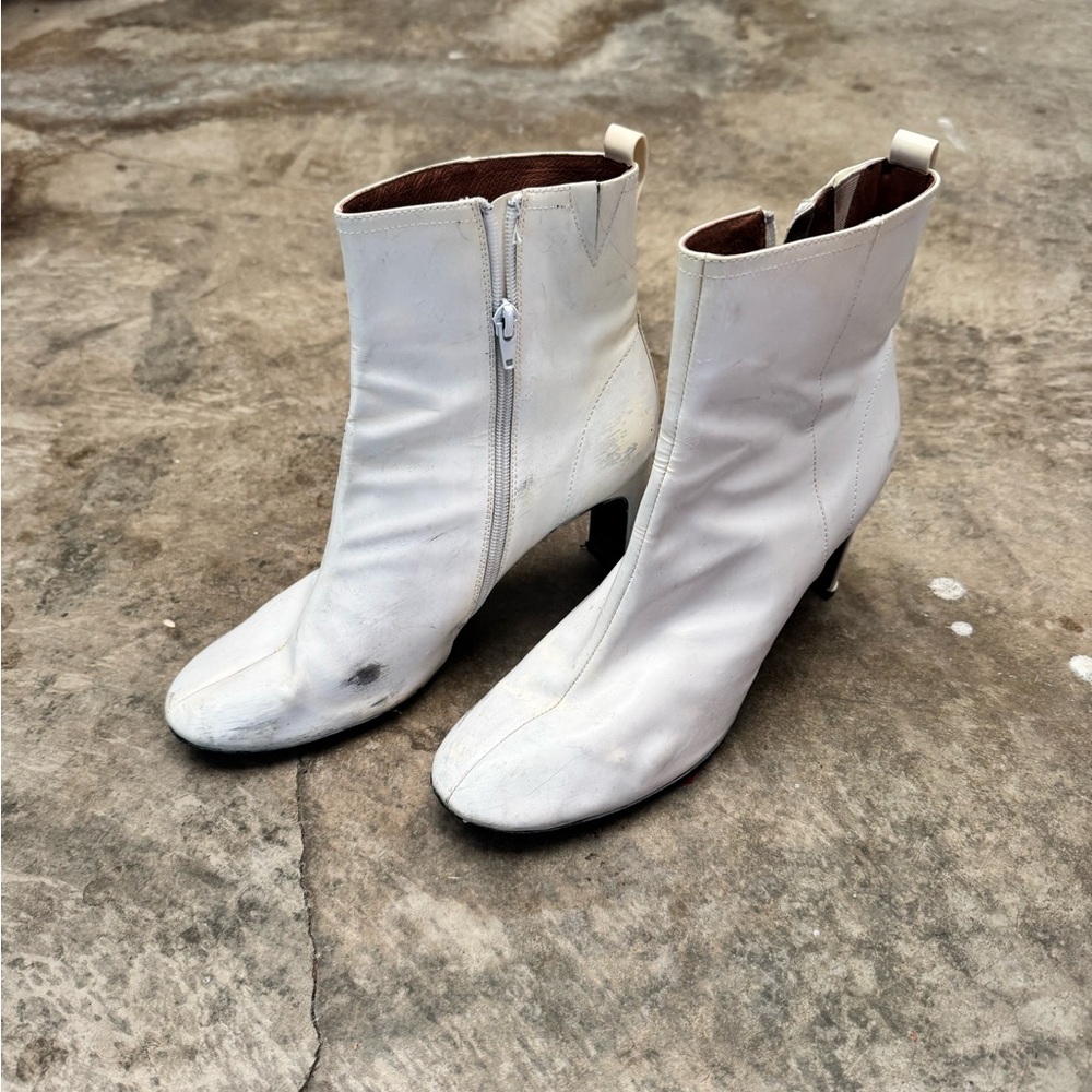 Jeffrey Campbell White Ankle Booties - Picture 1 of 9